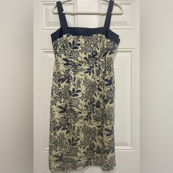 Floral Navy and Cream Citrine Dress - Picture 1 of 5